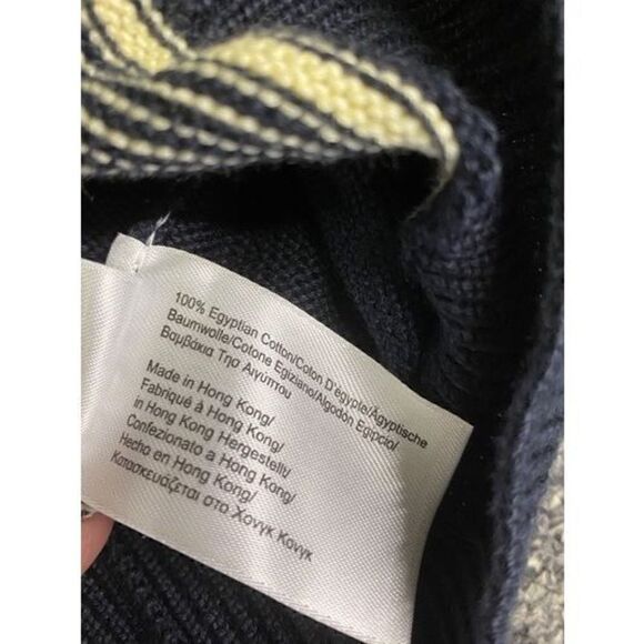 Brooks Brothers Striped Rib-knit Full-zip Crew Neck Vest Black Medium - Picture 8 of 8